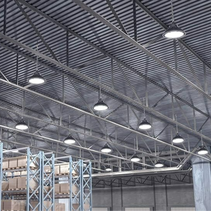 Proiettore led ufo colore nero 100 watt ip65 luce naturale 4500k