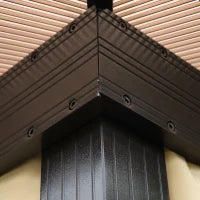 Gazebo da Giardino 3x3.6m in Alluminio con Zanzariera e Tetto in Policarbonato