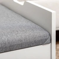 Toeletta da Camera con Specchiera, Cassetto e Sgabello Abbinato in Legno, Bianco