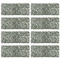 Finta Siepe 8 Pezzi Parete Verde Estensibile per Esterni, in Legno e Poliestere, 200x100cm