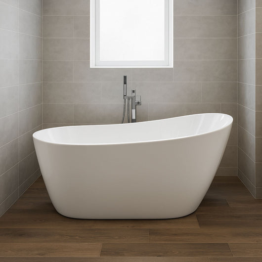 Vasca da bagno freestanding ovale acrilico bianco lucido 3 misure h 72 cm *** misure l170xh72xp80, confezione 1
