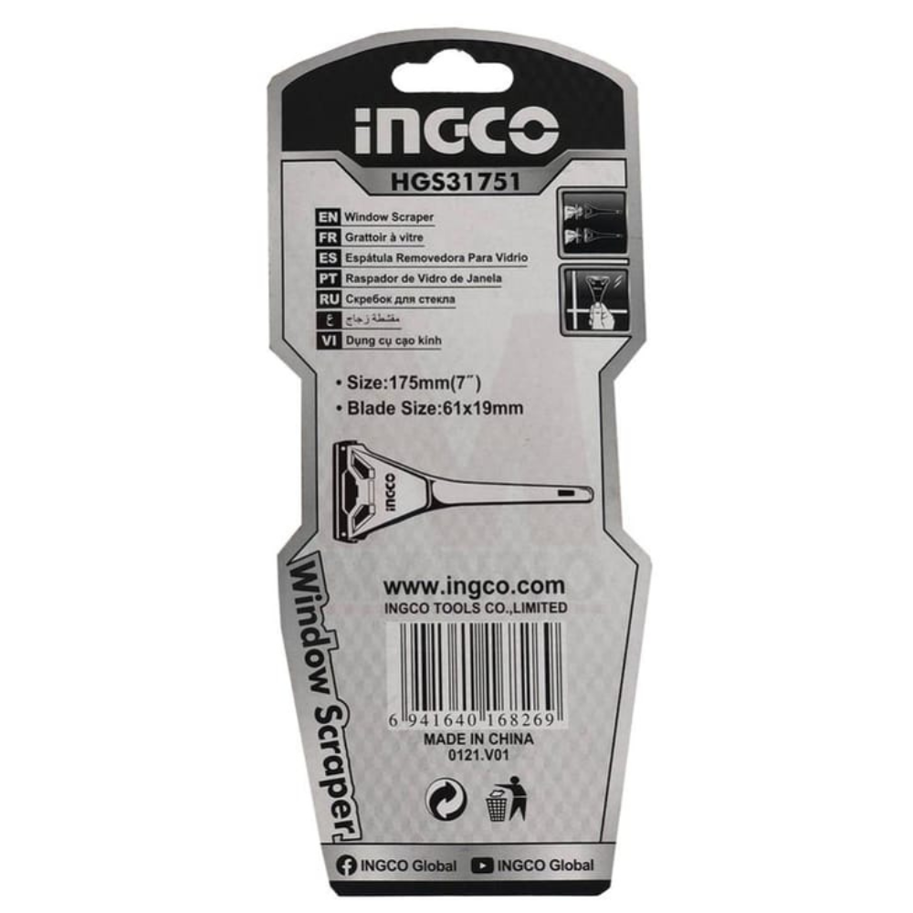 Raschietto multiuso 175 mm lama 19 mm rimozione vernice finestre vetri