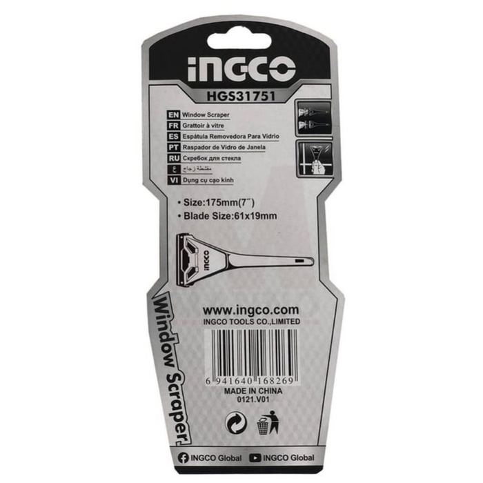 Raschietto multiuso 175 mm lama 19 mm rimozione vernice finestre vetri
