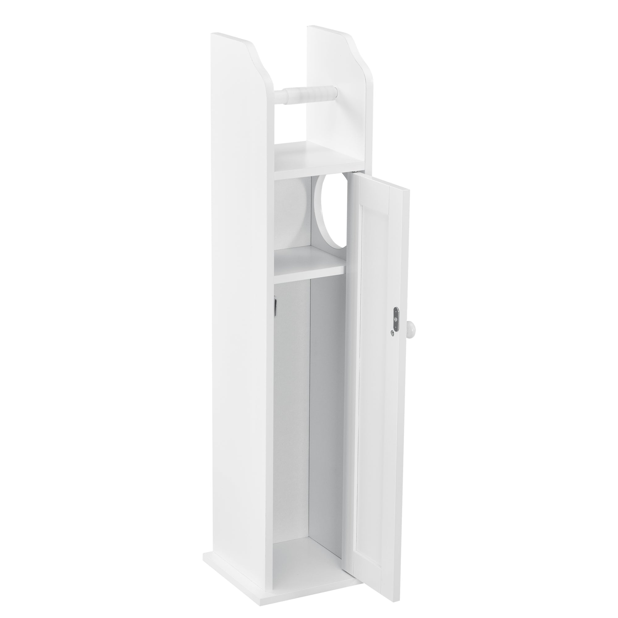 Mobile da bagno mobile contenitore MDF laccato 78 cm bianco 03_0002855
