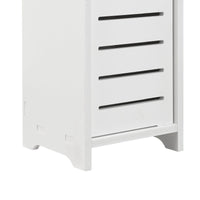 Mobile da bagno elegante mobile contenitore con portarotolo di carta igienica in legno composito 80 x 15 x 15 cm bianco 03_0007669