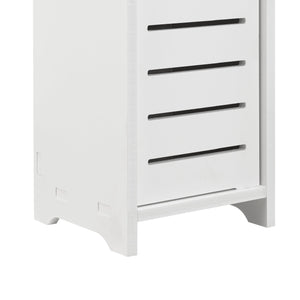 Mobile da bagno elegante mobile contenitore con portarotolo di carta igienica in legno composito 80 x 15 x 15 cm bianco 03_0007669