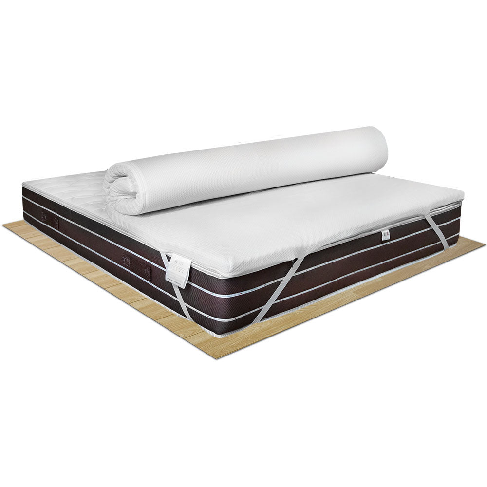 Topper memory fresh rinfrescante multionda per materasso matrimoniale 160x200, sfoderabile - Comprarredo