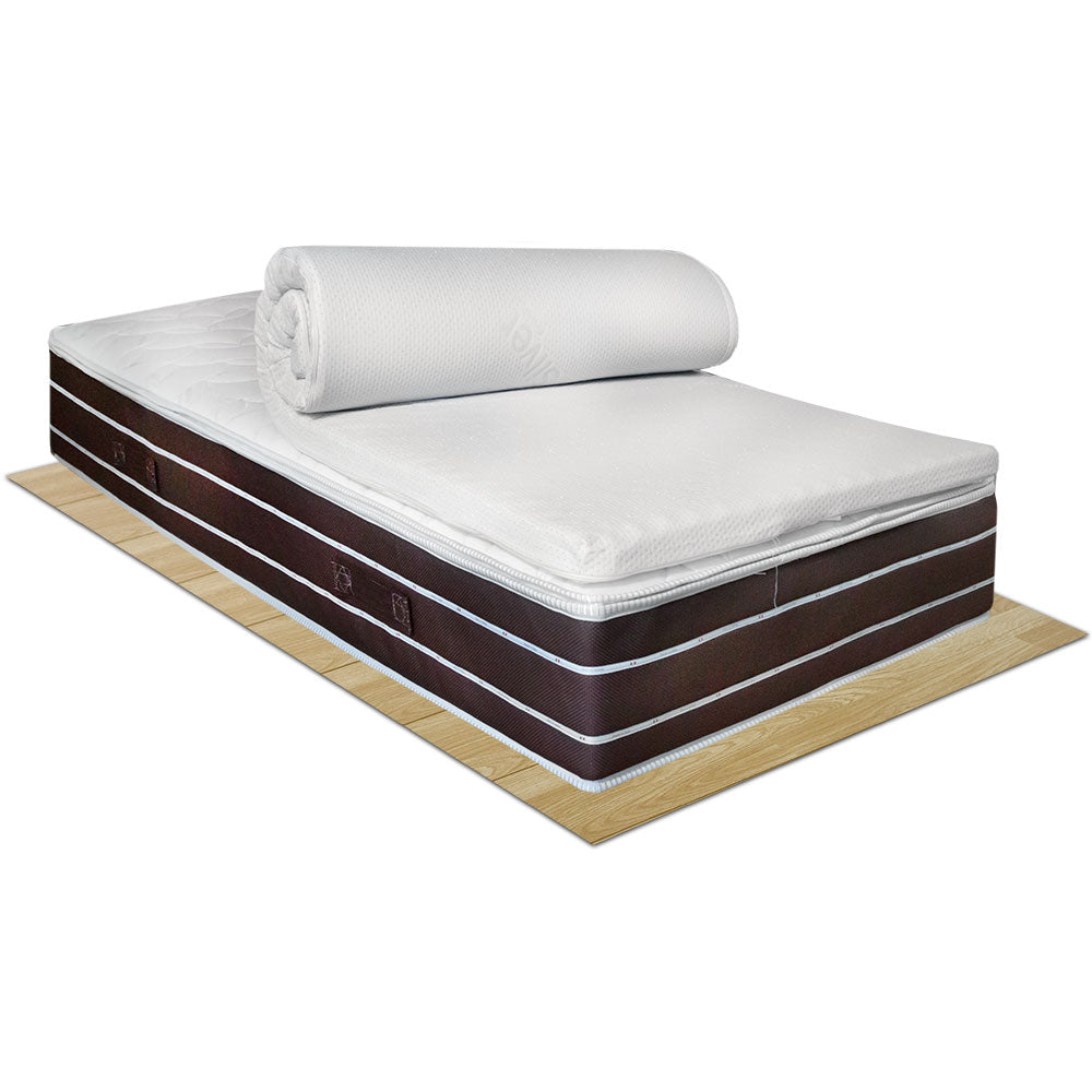 Topper memory fresh rinfrescante multionda per materasso singolo 90x200, sfoderabile - Comprarredo