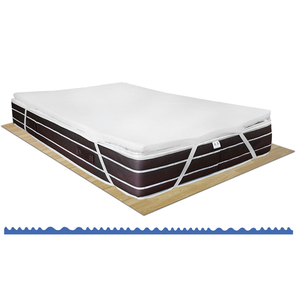 Topper memory fresh rinfrescante multionda per materasso piazza e mezza 140x200, sfoderabile - Comprarredo