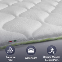 The White Stone Topper Rinfrescante Singolo con Elastici | Correttore Materasso 160 x 195 | Tecnologia Cooler e Proprietà Ortopediche | Altezza 4 cm