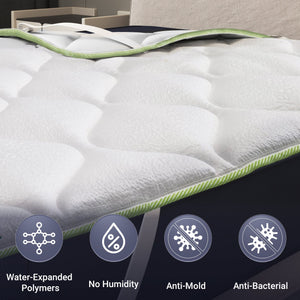 The White Stone Topper Rinfrescante Singolo con Elastici | Correttore Materasso 170 x 200 | Tecnologia Cooler e Proprietà Ortopediche | Altezza 4 cm