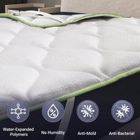 The White Stone Topper Rinfrescante Singolo con Elastici | Correttore Materasso 80 x 200 | Tecnologia Cooler e Proprietà Ortopediche | Altezza 4 cm