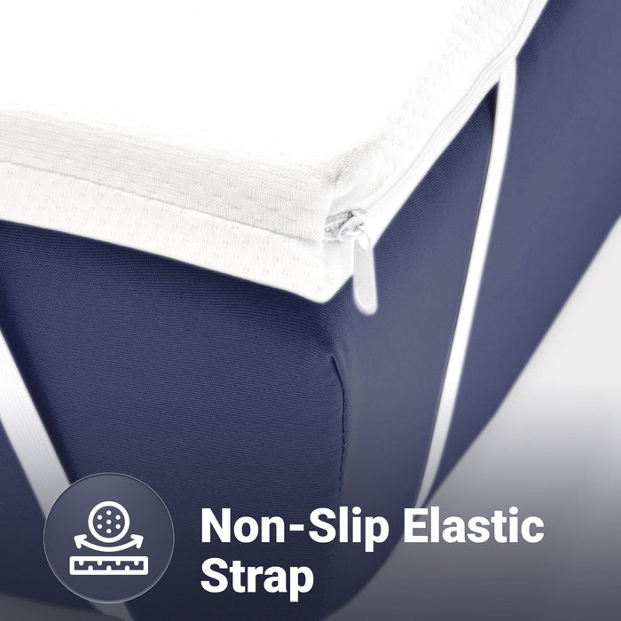 The White Stone Topper 130 x 200 cm | Correttore Materasso Ergonomico | Imbottitura in Ovatta Soft | Altezza 5 cm | Tessuto Traspirante e Antiacaro