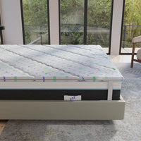 Topper una piazza e mezzo antivirale 120x190cm; Memory foam alto 5 cm; lavabile; Stop ai batteri; Fibra super soft; detraibile