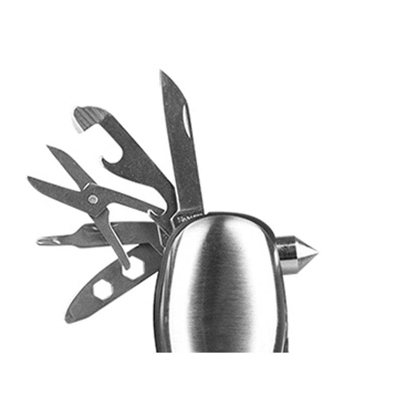 Torcia Led Ricaricabile Multifunzione Tagliacintura Rompivetro Coltello Multiuso