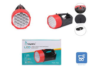 Torcia a 19 LED - ricaricabile ad alta potenza con batteria da1500 mah