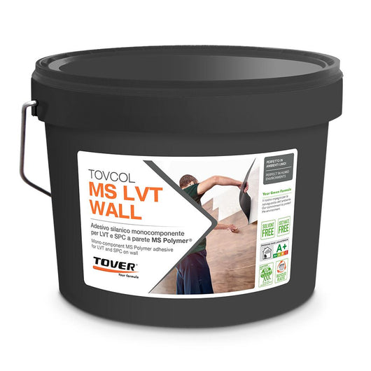 Kg5 di TOVCOL MS LVT WALL colla per esterno/int. anche verticale cappotti, PVC, LVT, WPC, SPC, PU, idrofoba.