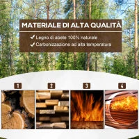 Fioriera da Giardino Rettangolare per Interni ed Esterni, in Legno di Abete, 80x33x30 cm, color Legno