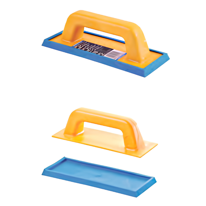 Spatola fuga doppio profilo gomma intercambiabile azzurrina 95x245 mm