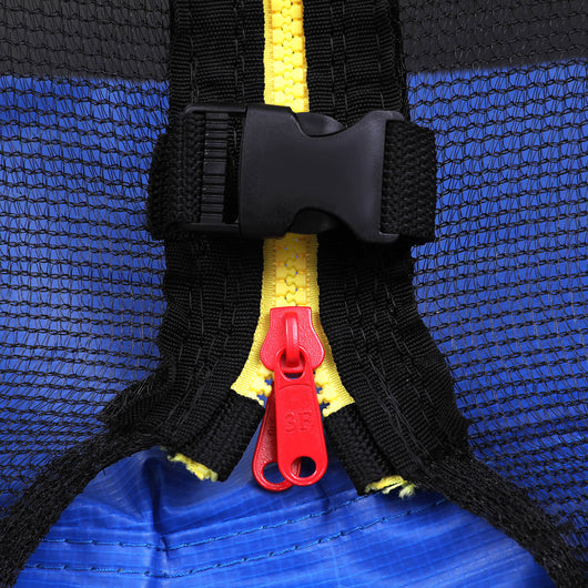 Trampolino da esterno diametro 244 cm attrezzatura da giardino con scala rete protettiva montanti coperti sicurezza testata da Tüv Rheinland nero e blu 12_0002087