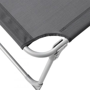 Lettino prendisole modello grande cm 200 portata 150 kg con schienale poggiatesta e ombrellone reclinabile pieghevole per giardino antracite 12_0001107