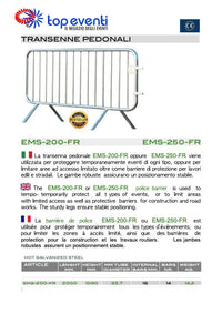 Transenna stradale acciaio 2 metri