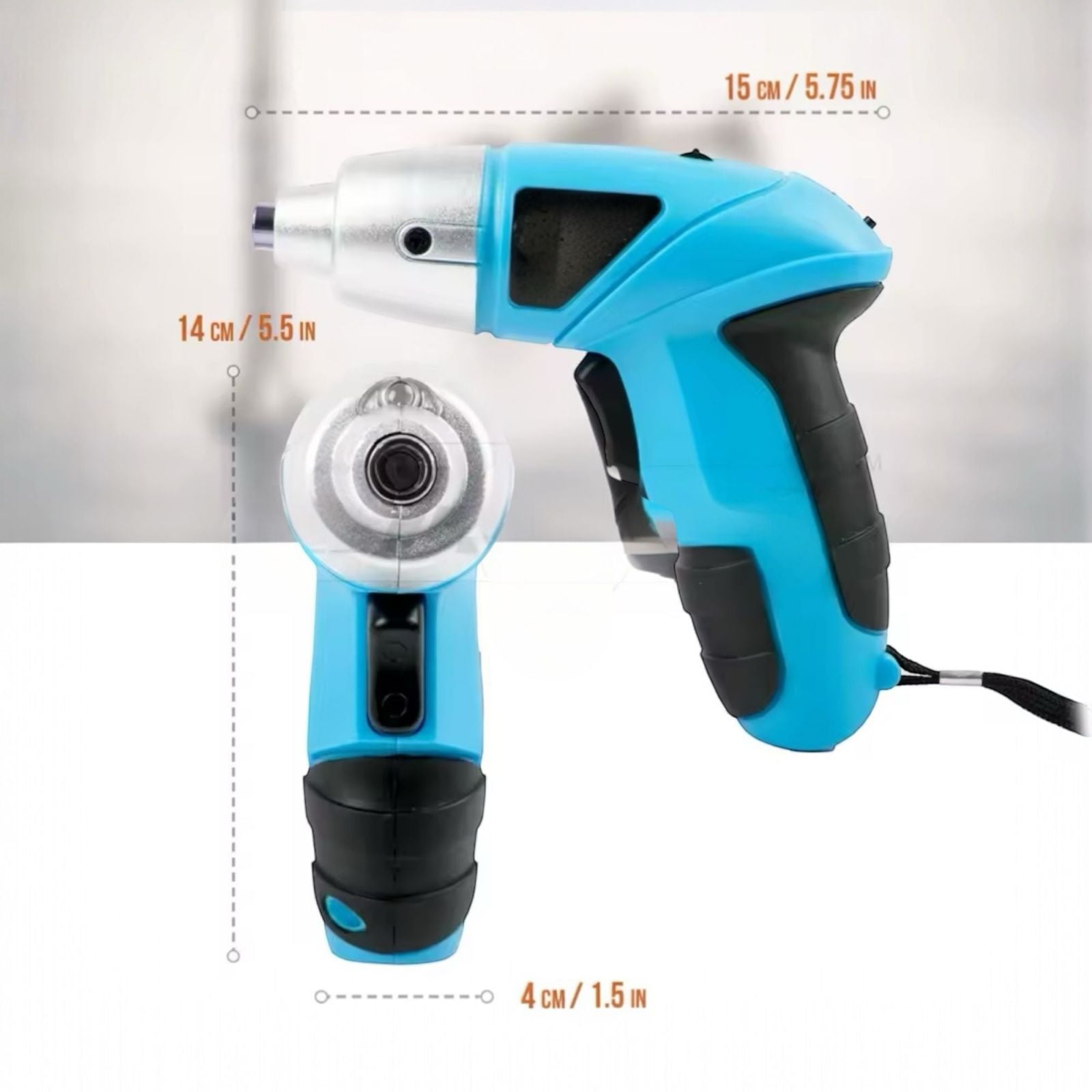 Trapano Avvitatore a Batteria Da 4,8V A Led 14 Accessori Punte intercambiabili