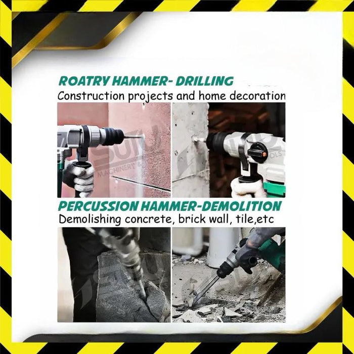 Trapano Scalpellatore Martello Demolitore Perforatore rotativo 1500W PHD0001