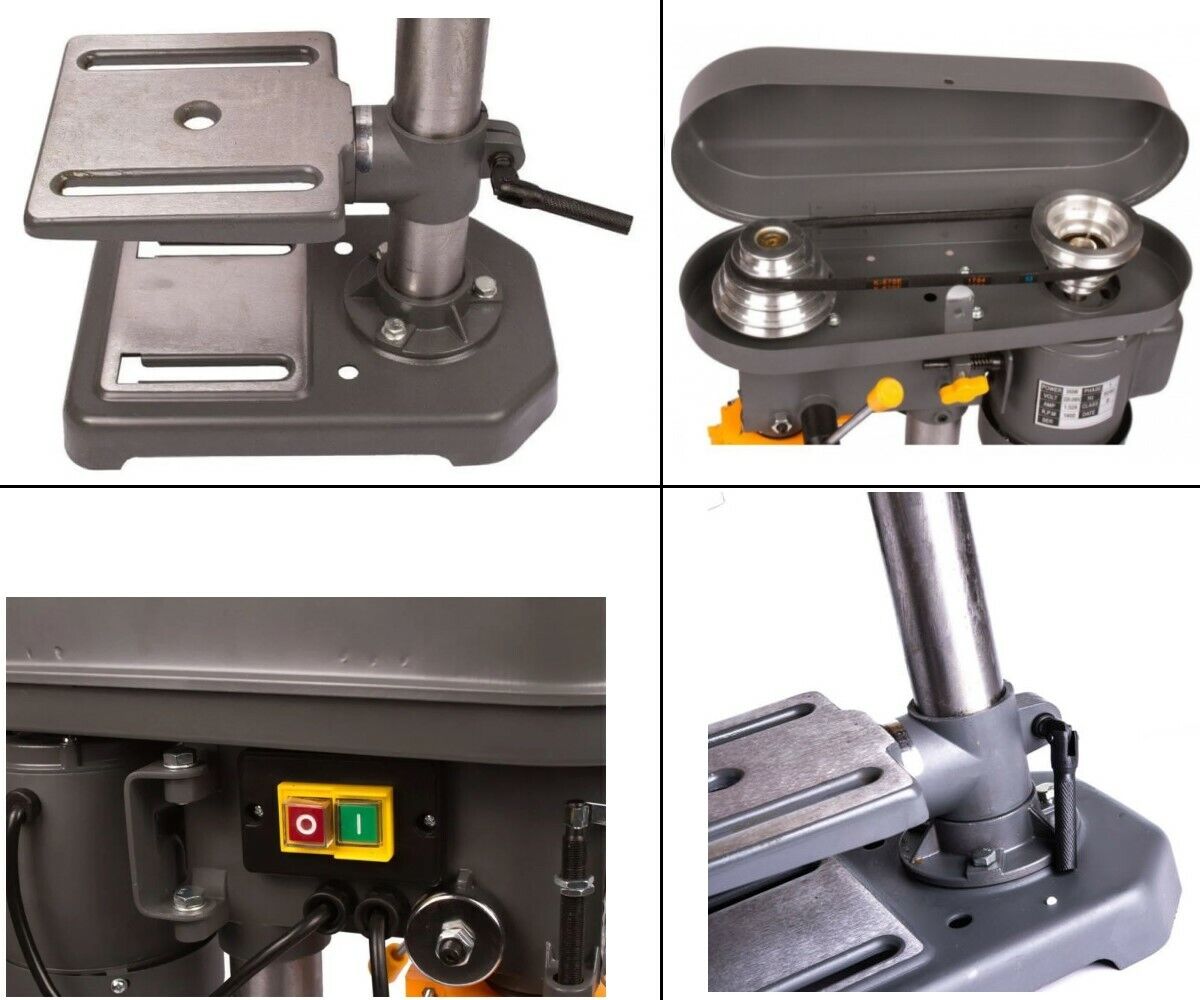 Trapano a colonna da banco 350W mandrino a cremagliera 13mm 580-2650RPM P805001