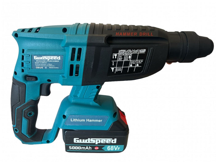 Trapano a percussione rotante a doppia batteria 68V SDS plus