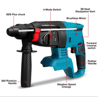 Trapano a percussione rotante a doppia batteria 68V SDS plus