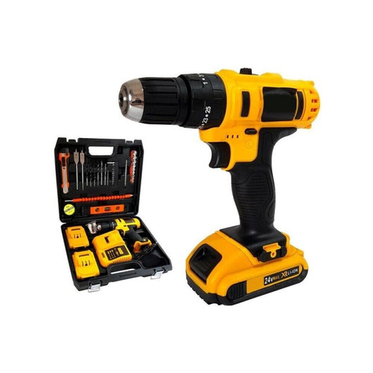 Trapano avvitatore a percussione doppia batteria 24V 2Ah 16 accessori GUDSPEED