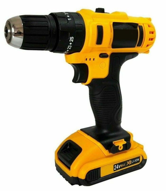 Trapano avvitatore a percussione doppia batteria 24V 2Ah 16 accessori GUDSPEED