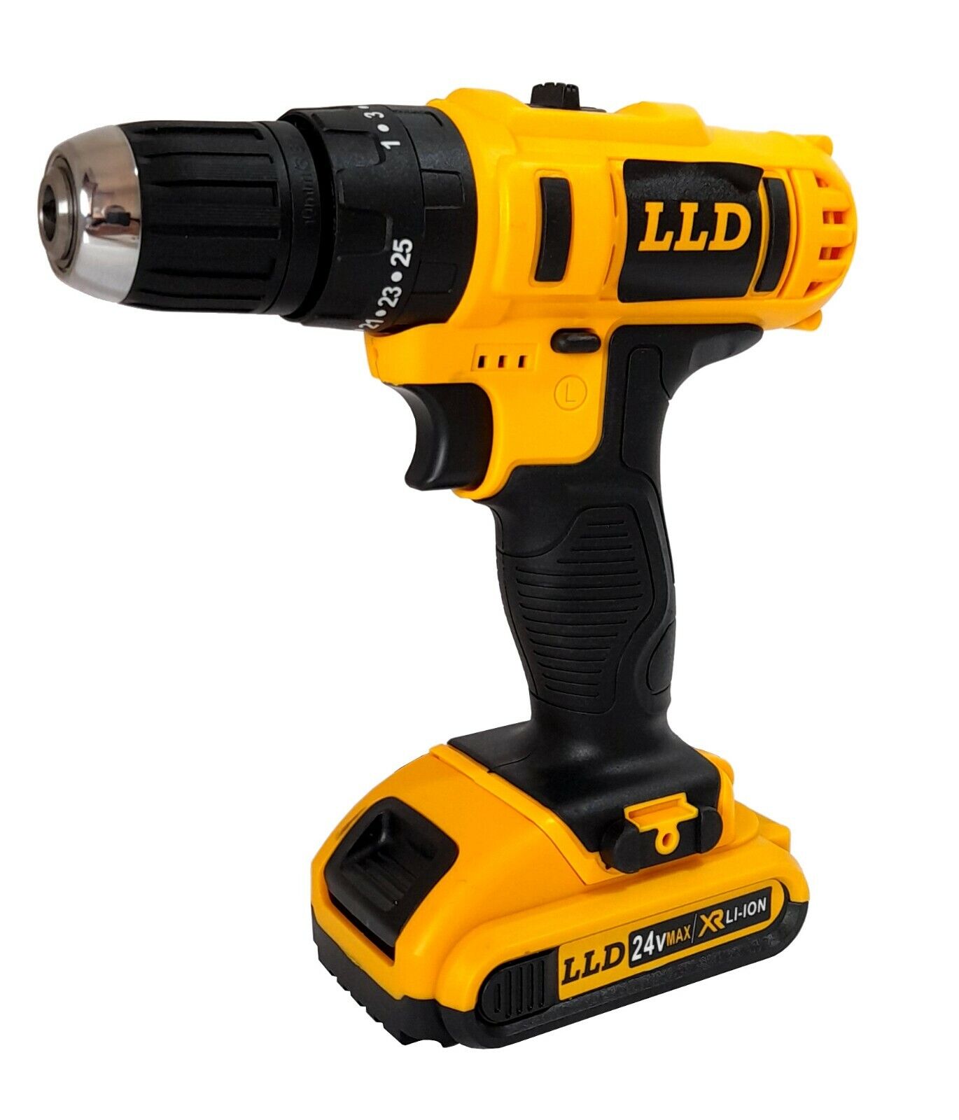 Trapano avvitatore a percussione doppia batteria litio 24V valigia 16 accessori