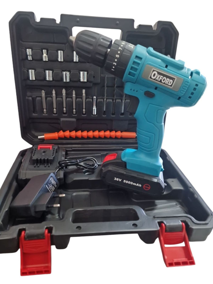 Trapano avvitatore doppia batteria a litio 36V 5ah valigia 24 accessori