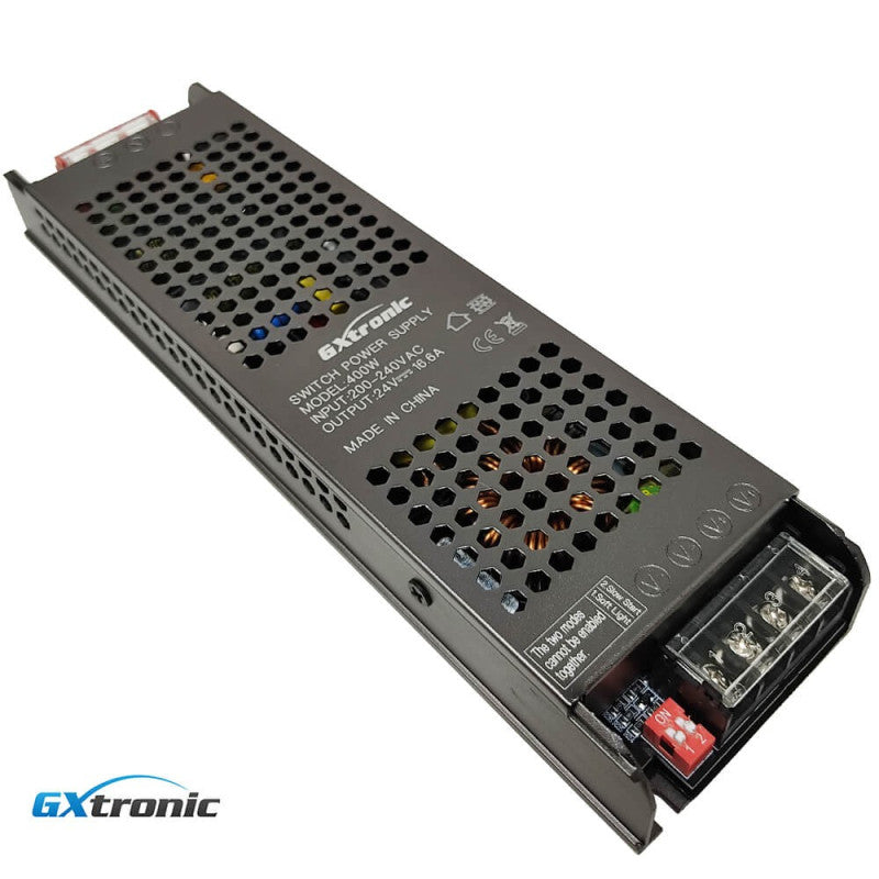 Trasformatore Alimentatore 24V 400W 16.6A Alluminio IP20