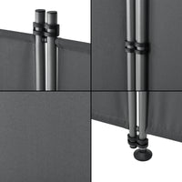 Paravento Modica a 4 Pannelli Parete Divisorio con Struttura Pieghevole (AxL) 170x215 cm - Grigio pro.tec