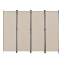 Paravento Modica a 4 Pannelli Parete Divisorio con Struttura Pieghevole (AxL) 170x215 cm - Color Sabbia pro.tec