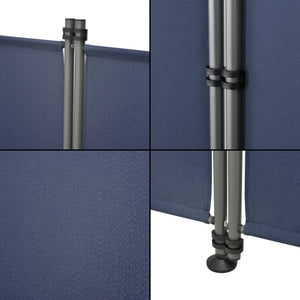 Paravento Modica a 4 Pannelli Parete Divisorio con Struttura Pieghevole (AxL) 170x215 cm - Blu Scuro pro.tec