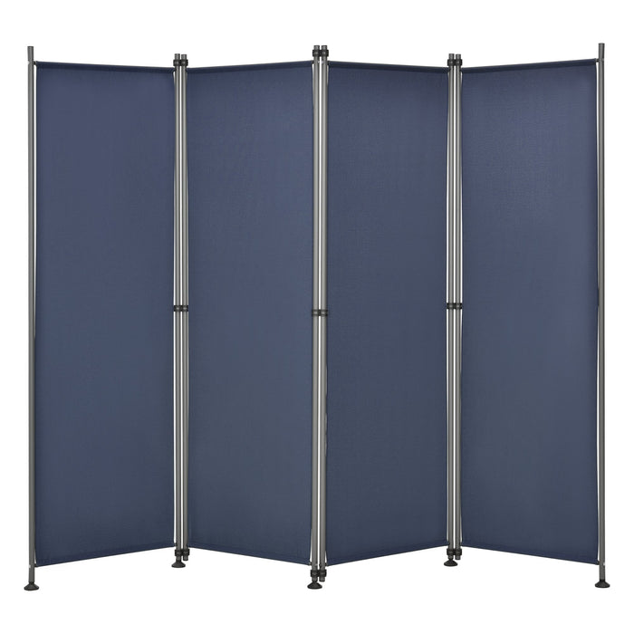 Frangivista con 4 pannelli in poliestere 215 x 170 cm blu scuro 03_0006551