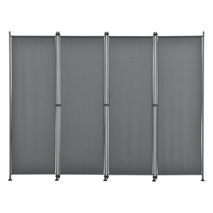 Paravento Modica a 4 Pannelli Parete Divisorio con Struttura Pieghevole (AxL) 170x215 cm - Grigio Medio pro.tec