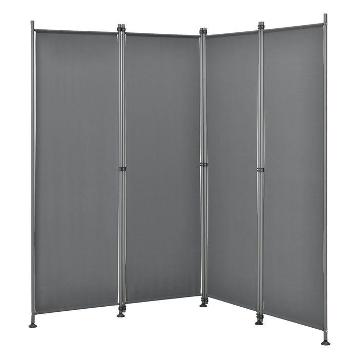 Frangivista con 4 pannelli in poliestere 215 x 170 cm grigio ardesia 03_0006552