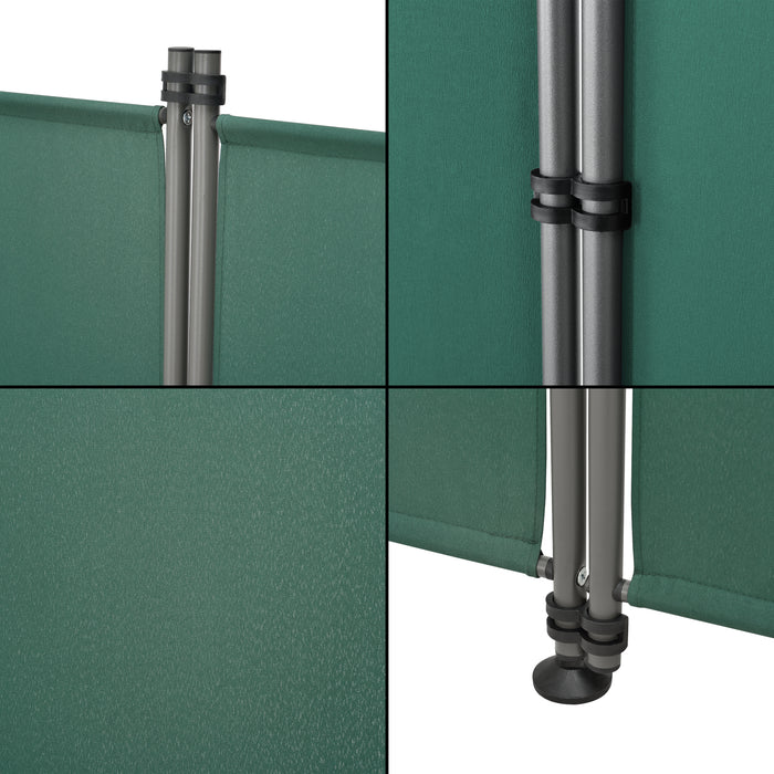 Paravento Modica a 4 Pannelli Parete Divisorio con Struttura Pieghevole (AxL) 170x215 cm - Verde Scuro pro.tec