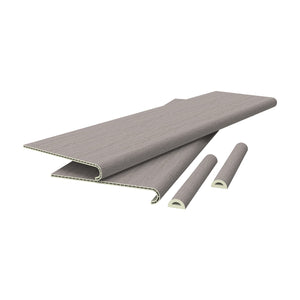 Set di 8 Profili Bunschoten Coprigradini Arrotondati in PVC 120 x 32 x 4,6 cm Ash Grey NEU.HOLZ