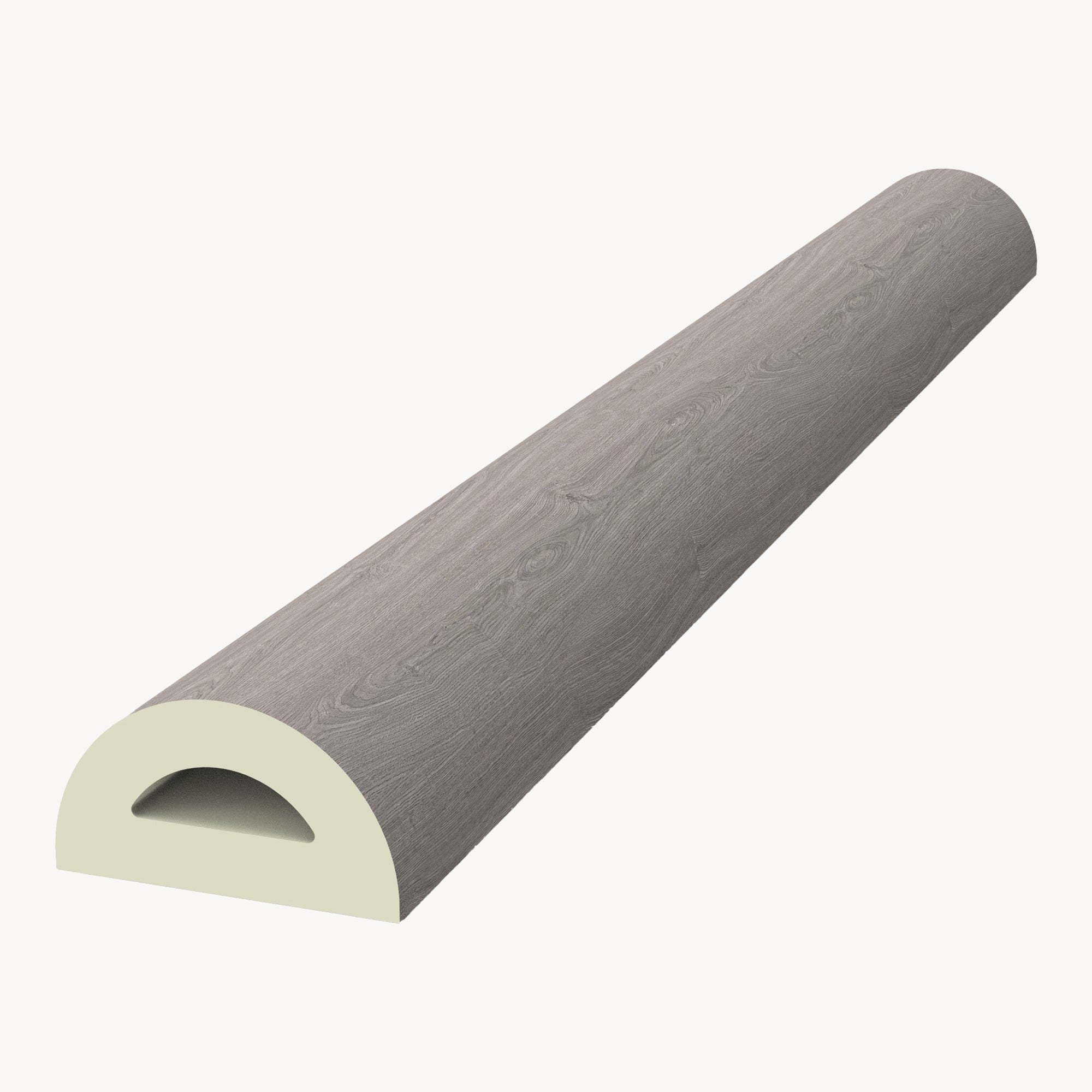 Set di 8 Profili Bunschoten Coprigradini Arrotondati in PVC 120 x 32 x 4,6 cm Ash Grey NEU.HOLZ