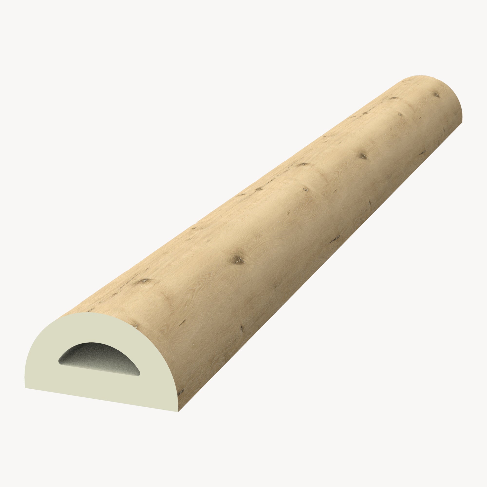 Set di 8 Profili Bunschoten Coprigradini Arrotondati in PVC 120 x 32 x 4,6 cm Naturale NEU.HOLZ