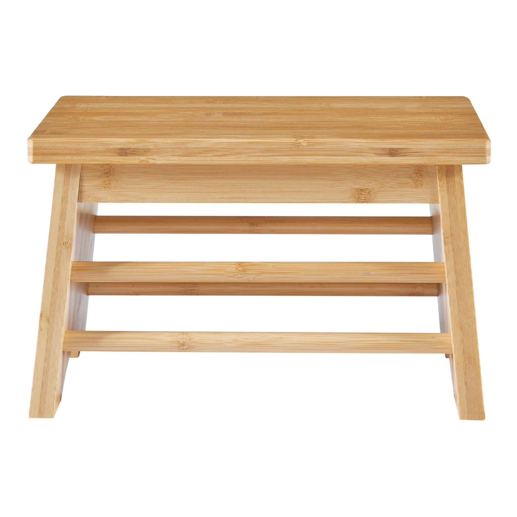 Sgabello Basso Ryslinge Poggiapiedi in Bambù Naturale 33 x 21,5 x 20 cm [en.casa]