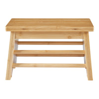 Sgabello Basso Ryslinge Poggiapiedi in Bambù Naturale 33 x 21,5 x 20 cm [en.casa]