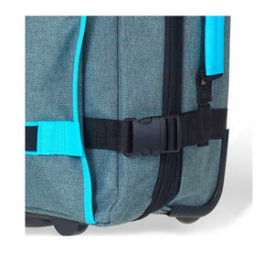 Trolley valigia da cabina in poliestere salvaspazio 55x40x20 cm grigio blu Everon