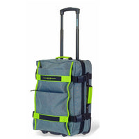 Trolley valigia da cabina in poliestere salvaspazio 55x40x20 cm grigio verde Everon